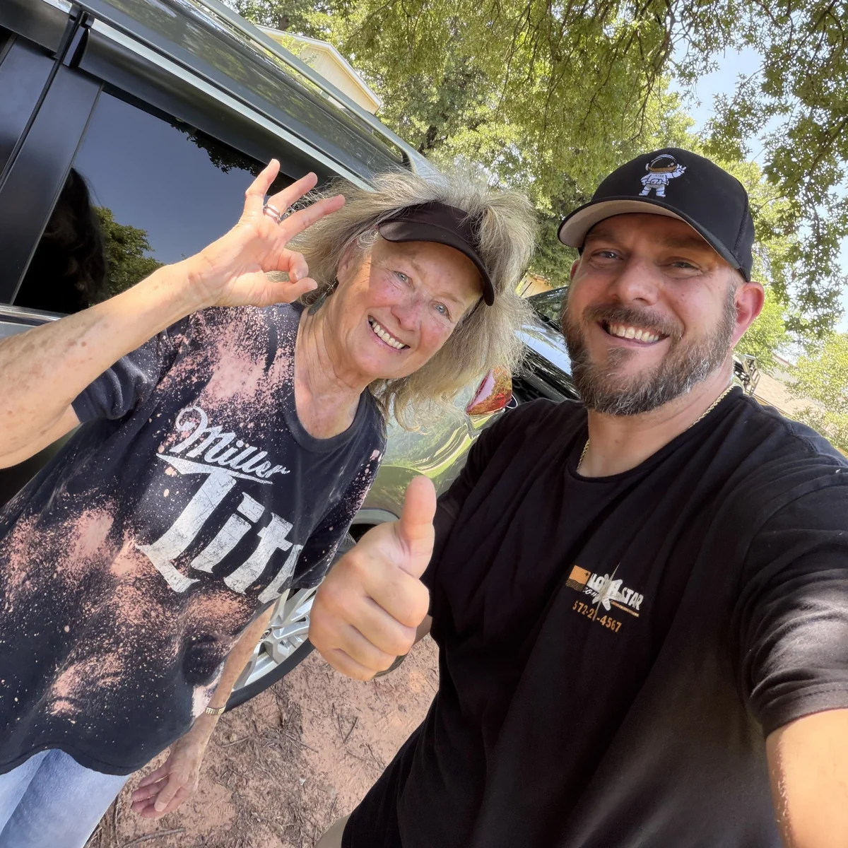 North Star Comfort customer photo after HVAC service
